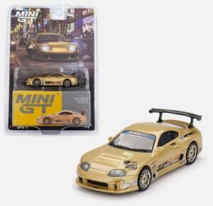 MINI GT 00961-BL 1/64 Toyota Supra (A80) - Top Secret GT-300 - Gold - MiJo