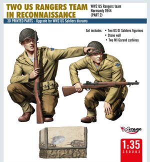 Mirage Hobby 35003 1/35 3d Printed WW2 US Army Rangers Recce Team Normandy 1944 Part 2 Overlord