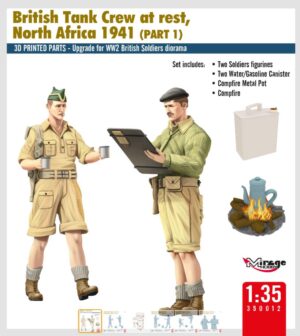Mirage Hobby 350012 1/35 British Tank Crew At Rest, North Africa 1941 (Part 1) BRITISH ARMY BATTLE SCHOOL