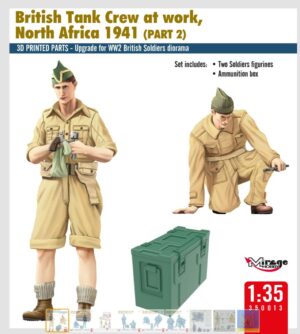 Mirage-Hobby 350013 1/35 British Tank Crew At Rest, North Africa 1941 (Part 2) BRITISH ARMY BATTLE SCHOOL