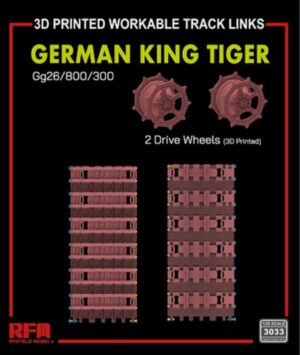 Rye field 3033 1/35 King Tiger Tank GG26/800/300 Workable Track Links w/Drive Wheels