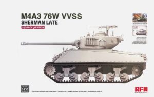Rye Field Model 5133 1:35 M4A3 76W VVSS Sherman late Upgrade Ver Military Model Kit