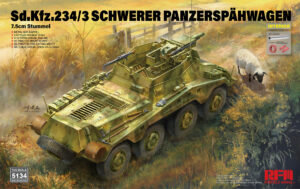 RYEFIELD MODEL RM5134 1/35 Sd.Kfz.234/3 Schwerer Panzerspähwagen 7.5cm Plastic Model Kit