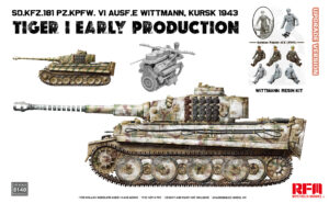 RYEFIELD MODEL RM5140 1/35 Tiger 1 Early Production Kursk Upgraded Plastic Model Plastic Model Kit SOVIET STORM
