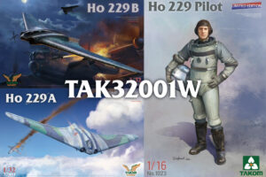 TAKOM 32001W 1/32 Horten Ho229 Combo With 1/16 Pilot Plastic Model Kit