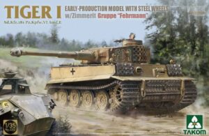 Takom 2202 1:35th scale Tiger I Early Production Model with Steel Wheels w/zimme