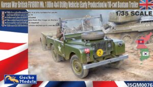 GECKO MODELS 35GM0076 1/35 British FV18001 Mk I 80 inch 4X4 Utility Vehicle with Bantam Trailer Plastic Model Kit