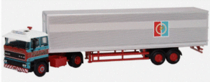 Oxford 76D28003 1/76 DAF 3300 Short Van Trailer Pollock
