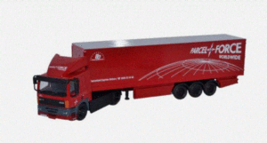 Oxford 76DAF002 1/76 DAF 85 2 Axle 40ft Box Trailer Parcel Force