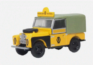 Oxford 76LAN188025 1/76 Land Rover Series I 88 Canvas AA Highland Patrol