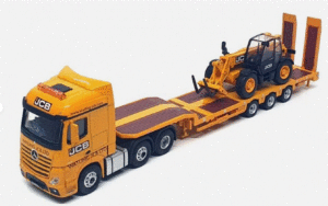 Oxford Diecast 76MB012 1/76 Mercedes Semi Low Loader & 531 70 Loadall