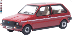 Oxford 76MET001 1/76 Austin Mini Metro Vermillion Princess Diana