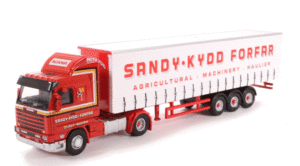 Oxford 76S143004 1:76 Scale Scania 143 Short Curtainside Sandy Kydd