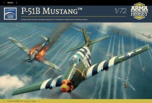 ARMA HOBBY 1/72 NORTH AMERICAN P-51B Mustang USAAF Fighter AH70041 Overlord