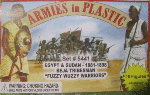 Armies in Plastic 5441 1/32 BEJA TRIBESMAN Fuzzy Wuzzy Warriors 1881 - 1898