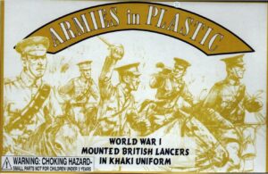 ARMIES IN PLASTIC 5539 1/32 WORLD WAR 1 MOUNTED BRITISH LANCERS IN KHAKI UNIFORM