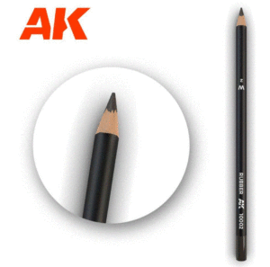 AK Interactive 10002 Rubber Black - Weathering Watercolor Pencil