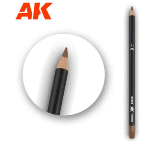 AK Interactive 10010 Sepia - Weathering Watercolor Pencil