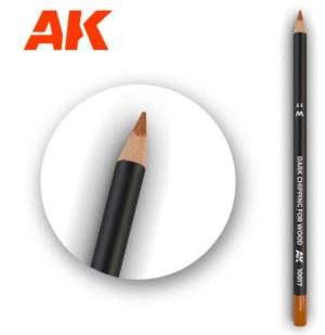 AK Interactive 10017 Dark Chipping for Wood - Weathering Watercolor Pencil