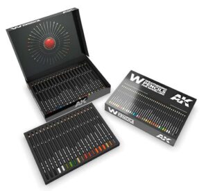 AK Interactive 10047 Deluxe Edition Watercolour Pencil Set - 37 Pencils