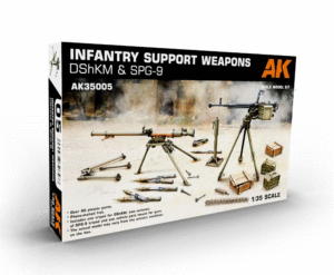 AK INTERACTIVE 35005 1/35 EX SOVIET Infantry Support Weapon Set 1 DShKM & SPG-9