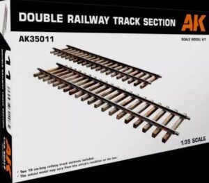 AK Interactive 35011 1:35 Scale Double Railway Track Section