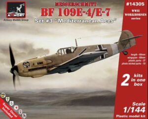 ARMORY 1/144 Messerschmitt Bf 109E-4/E-7 2 in box 14305