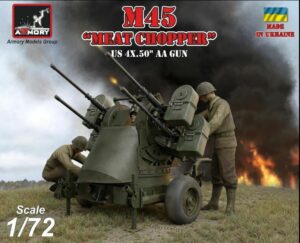 Armory 1/72 M45 Quadmount, US WWII 4x 12.7mm M2HB Turret on M20 trailer AR72239