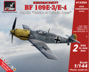 ARMORY MODELS 14304 1/144 Messerschmitt Bf 109E "Battle of Britain Aces 2 KITS