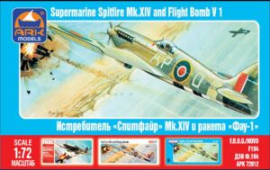 ARK Models 1/72 Supermarine Spitfire Mk.XIV and Flight Bomb V-1 72012