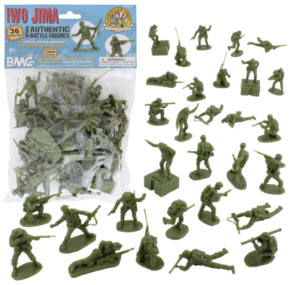 BMC 40034 1/32 WW2 Iwo Jima US Marines Plastic Army Men 36 American Soldiers HELL IN THE PACIFIC