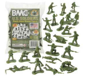 BMC 67013 1/32 Plastic Army Women 36pc OD Green Female Soldier Figures Made in USA