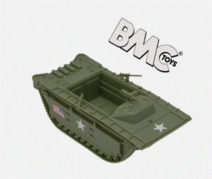 BMC TOYS 67019 1/32 Toy WWII USMC LVT Amtrac - Olive Drab Green New HEL IN THE PACIFIC
