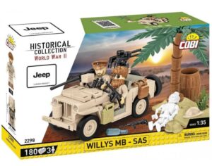 COBI 2298 1/35 200 PCS HC WWII WILLYS MB SAS ROGUE HEROES IN BRICK WHATS NOT TO LOVE