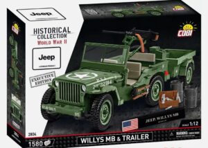 Cobi 2804 1/12 HC WWII - Willys MB + Trailer Executive Edition
