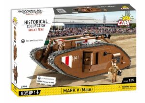 Cobi 2984 1/35 Historical Collection WWI Great War Heavy Tank Mk V Male 835 PARTS