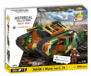 COBI 2993 1/35 HC MARK 1 (Male) C.19 WWI 1:35 Tank Brick Model 884pcs