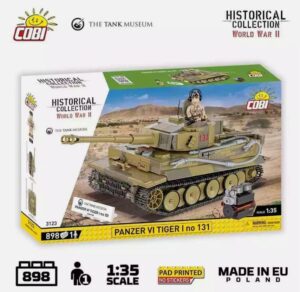 COBI 3123 1/35 Panzer VI Tiger No.131 Tank HC WWII Brick Model
