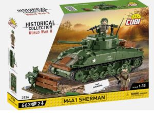 COBI 3126 1/35 Historical Collection US Army WW2 M4A1 Sherman Tank WEST WALL AND ASSAULT ON THE RHINE