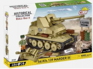 Cobi 3131 1:35 WWII - Sd.Kfz.139 Marder III & PAK 38 Construction Kit 486 Pcs