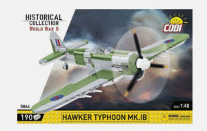 COBI 5864 1/48 WWII Hawker Typhoon Model Plane Building Bricks 186Pcs ASSAULT ON THE RHINE