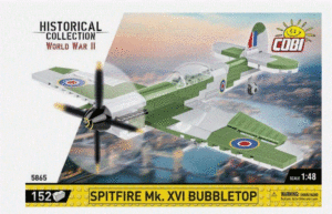 COBI 5865 1/48 WWII Supermarine Spitfire MK.XVI Bubbletop Model Plane Bricks 155Pcs
