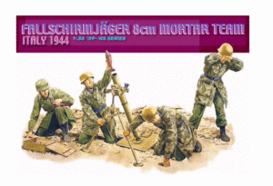Dragon 6215 1/35 Fallschirmjager 8cm Mortar Team (Italy 1944) Plastic Model Kit