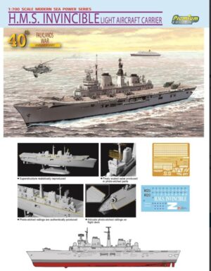 Dragon 1/700 H.M.S. Invincible Light Aircraft Carrier Falklands 7128