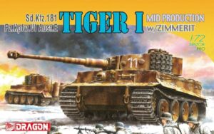 Dragon 1/72 WW.II German Tiger I Medium-Production W/Zimmerit. 7251