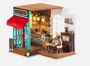 Rolife DG109 Simon's coffee 1:24 DIY Wooden Miniature Dollhouse Toy