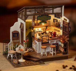Rolife No.17 Café DIY Mini House Kit 3D Wooden Dollhouse Decor Adults Gift DG162
