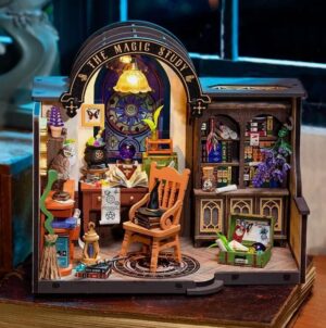 Rolife DG166 Miniature Dollhouse The Magic Study LED Kit Ideal Xmas GIFT