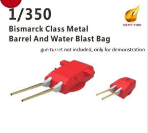 Very Fire DKM01 1/350 Bismarck Class 380mm 150mm Metal Barrel Water Blast Bag