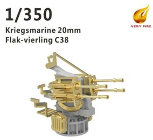 Very Fire 1/350 German Navy 20mm Flakvierling C38 4 sets DKM07